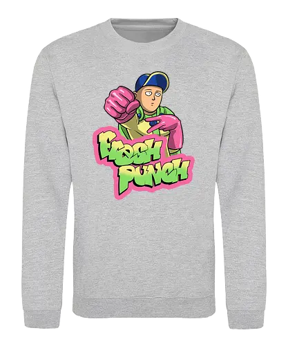 Fresh Punch - one punch man, fresh prine of bel air, mashup, anime, manga, saitama - Sweatshirt