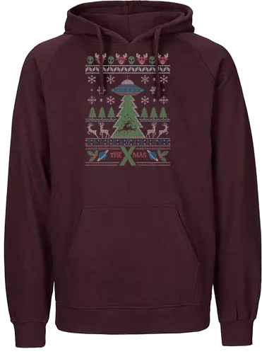The X mas - x-mas, x-files, weihnachten, mashup, fun, aliens, conspiracy, Ugly christmas swter - Fairtrade Hoodie