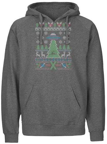 The X mas - x-mas, x-files, weihnachten, mashup, fun, aliens, conspiracy, Ugly christmas swter - Fairtrade Hoodie