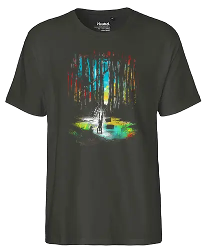 Sunset on Dagobah - scifi, science fiction, space opera, sunset, swamp, strikes back, empire, training - Fairtrade T-Shirt
