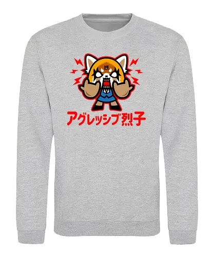 Chibi Aggretsuko - aggretsuko, anime, manga, yeti, sanrio - Sweatshirt