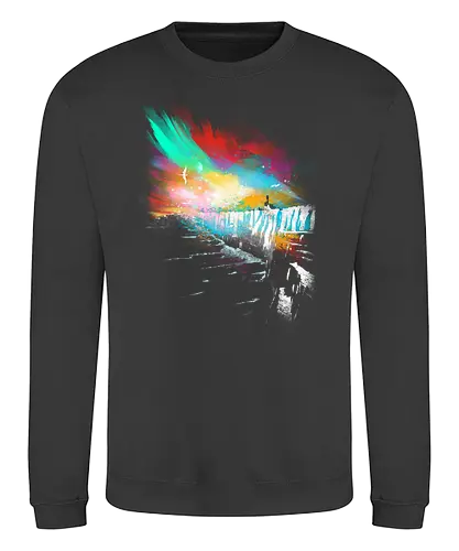 Sunset on the Wall - the wall, ice, fire, song, game, throne, winter, eis, feuer - Sweatshirt