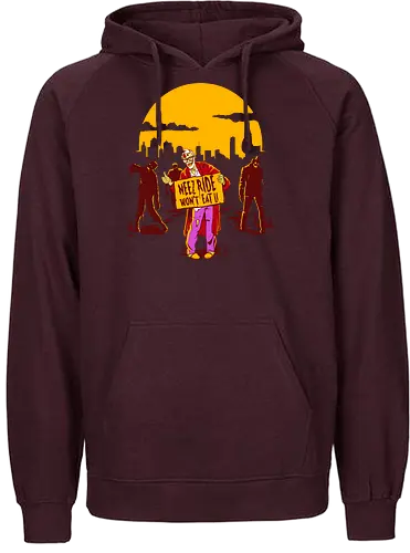 Neez Ride - zombie, need ride, won't eat, promise, undead - Fairtrade Hoodie