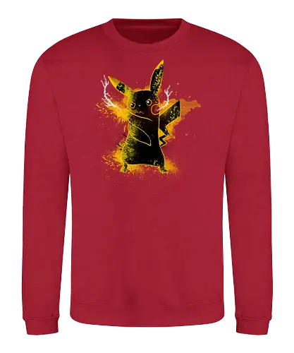 Electric Storm - electric, elektro, mouse, yellow, pocket, monster, thunder, blitz, donner, flash - Sweatshirt