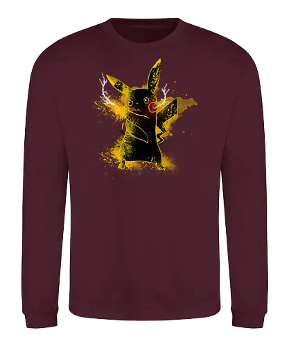 Electric Storm - electric, elektro, mouse, yellow, pocket, monster, thunder, blitz, donner, flash - Sweatshirt