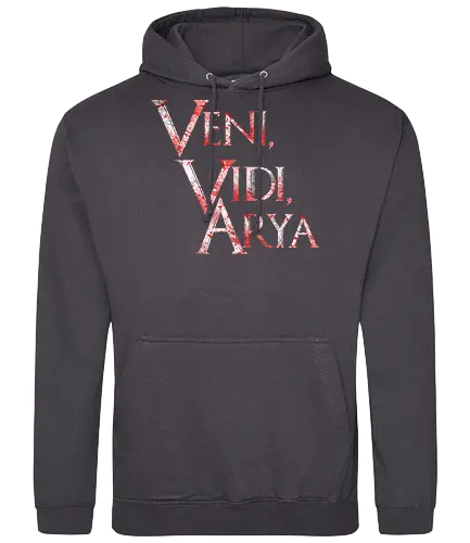 Veni, Vidi, Arya - veni vidi vici, latin, ich kam, sah, siegte, arya, lied, eis, feuer, game, throConsole - Standard Hoodie