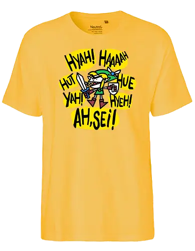 Hyah! - hyaaah, Hero of Time, videogames, Statement, Princess - Fairtrade T-Shirt