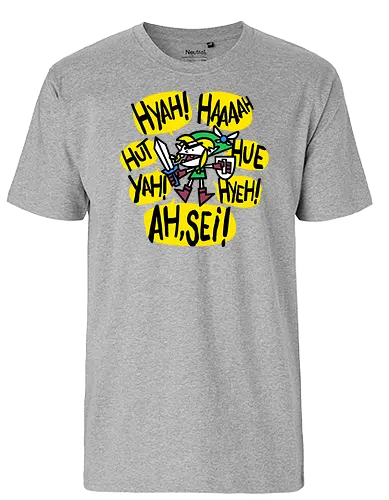 Hyah! - hyaaah, Hero of Time, videogames, Statement, Princess - Fairtrade T-Shirt