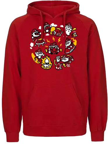 Mario Attacks - mario, attack, videogames, retrogaming, Derp - Fairtrade Hoodie