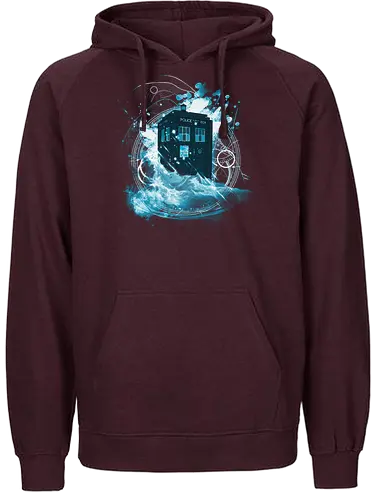 Waves of Space and Time - tardis, Doctor, science fiction, scifi, waves, space, time - Fairtrade Hoodie