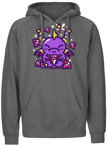Pick that Gem - Dragon, dragon, Gems, Sparx, jump'n'run, platformer - Fairtrade Hoodie