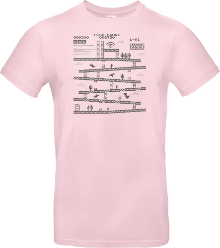 Internet Kong - internet, no internet, wlan, dinosaur, jump'n'run, platformer, classic games, videogames - Standard T-Shirt