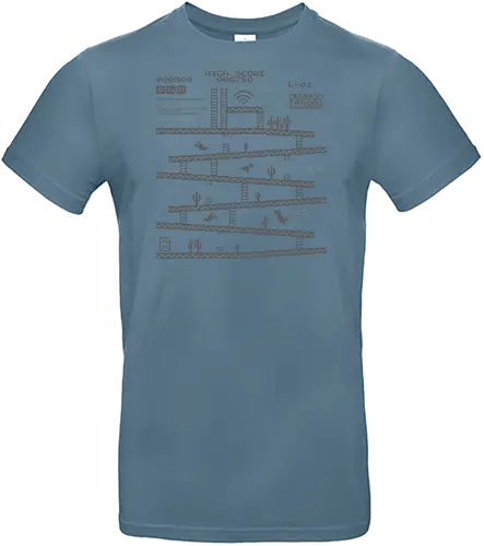 Internet Kong - internet, no internet, wlan, dinosaur, jump'n'run, platformer, classic games, videogames - Standard T-Shirt