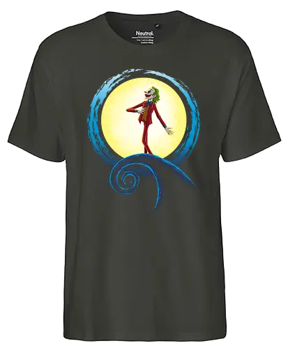 Nightmare Comedy - joke, comedy, comedian, clown, mashup, film, comic, nightmare - Fairtrade T-Shirt