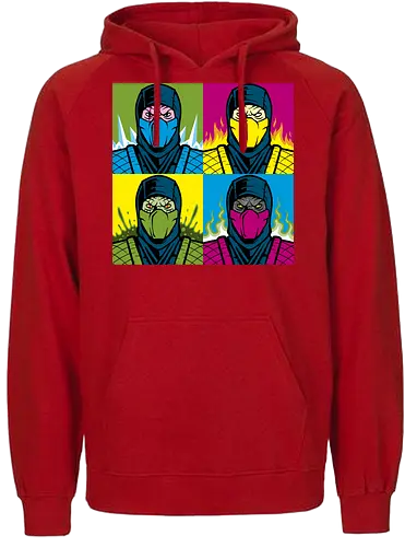 Pop Kombat - mortal, kombat, gaming, game, console, scorpion, bt em up - Fairtrade Hoodie