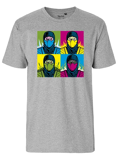 Pop Kombat - mortal, kombat, gaming, game, console, scorpion, bt em up - Fairtrade T-Shirt