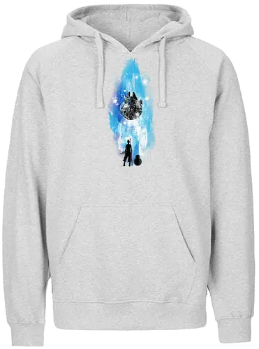Space Falcon - space opera, falcon, star, wars, space, science fiction, scifi - Fairtrade Hoodie