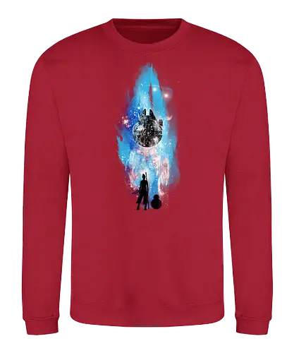 Space Falcon - space opera, falcon, star, wars, space, science fiction, scifi - Sweatshirt