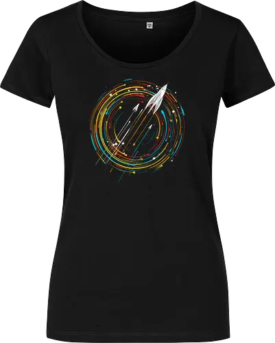 Explore the Stars - space, rocket, weltraum, universe, galaxis - Damen T-Shirt