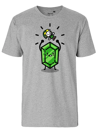 I'm rich! - Hero of Time, rupee, rubin, money, Princess - Fairtrade T-Shirt