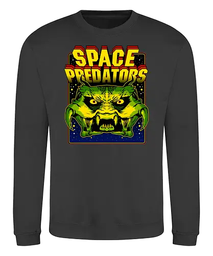 Space Predator - space, invaders, predator, predators, pew pew - Sweatshirt