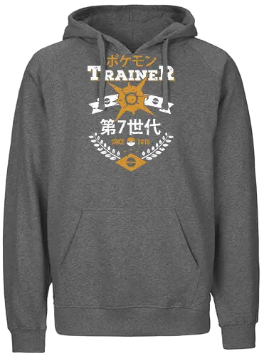Sun Trainer - anime, manga, gaming, pocket, monster, retro, classic, sonne, mond - Fairtrade Hoodie