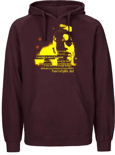 i wanted to save the world - tv, robot, Mr.Robot, hacker, series - Fairtrade Hoodie