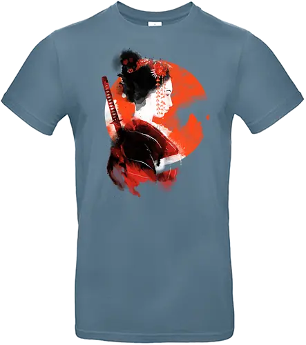 Lady assassin - japan, geisha, Assassin, ninja, shinobi, nippon, art, kunst, sumi-e - Standard T-Shirt