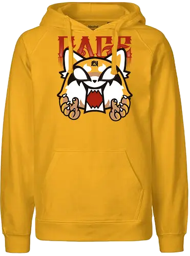 Rage - aggretsuko, anime, manga, yeti, sanrio - Fairtrade Hoodie