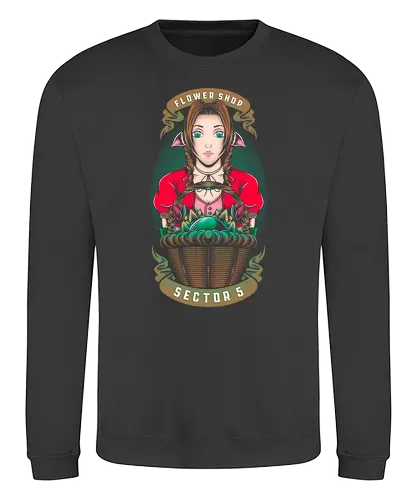 Flower Shop - gaming, game, ff7, ff, final, fantasy, classic game, sector 5 - Sweatshirt