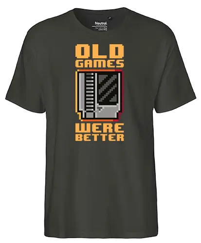 Old Games Were Better - retro, Console, cartridge - Fairtrade T-Shirt