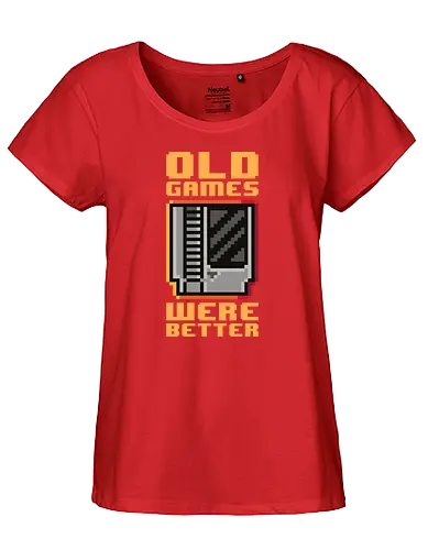 Old Games Were Better - retro, Console, cartridge - Fairtrade Girl Shirt