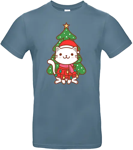 Christmas Cat - christmas, cat, katze, weihnachten, cute - Standard T-Shirt