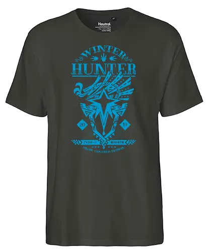 Winter Hunter - monster, hunter, Iceborne, world, Videgames, loot, Grind - Fairtrade T-Shirt