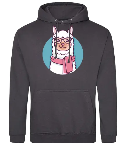 Hipster Llama - lama, llama, hipster, fun, animal - Standard Hoodie