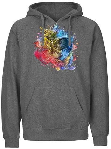 Beautiful decay - astronaut, tauchen, fisch, Qualle - Fairtrade Hoodie