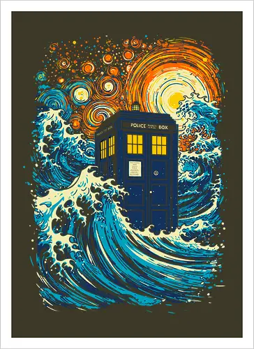The great kanagawa wave and the blue box