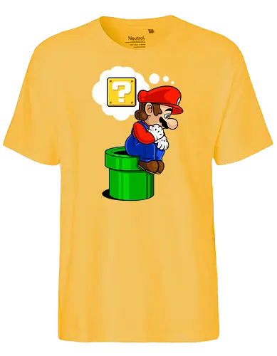 The Thinker Plumber - mario, tube, Denker - Fairtrade T-Shirt