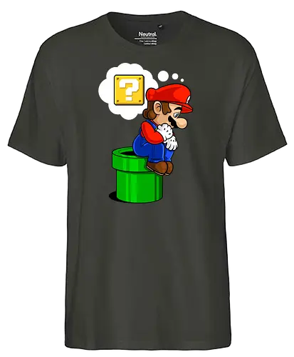 The Thinker Plumber - mario, tube, Denker - Fairtrade T-Shirt