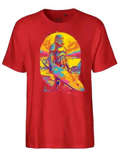 Clone side of the beach - summer, sommer, holidays, space opera - Fairtrade T-Shirt