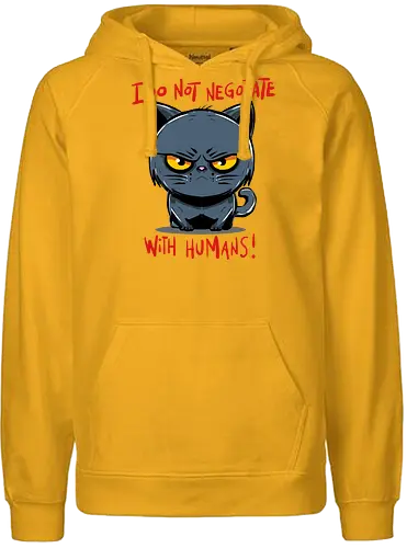 No negotiation - cat, katze, Statement - Fairtrade Hoodie