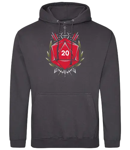 Dice Crest - pen and paper, rpg, roll 20, 20, dice, Die, würfel, critical roll - Standard Hoodie