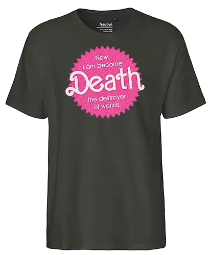 Pinkheimer - oppenheimer, Plastic, pink, atombombe, mashup - Fairtrade T-Shirt