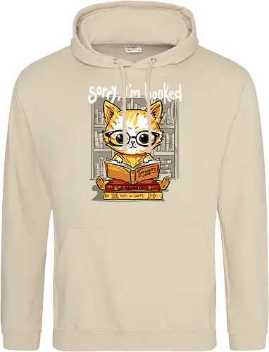 Sorry,I'm booked - cat, katze, book, buch - Standard Hoodie