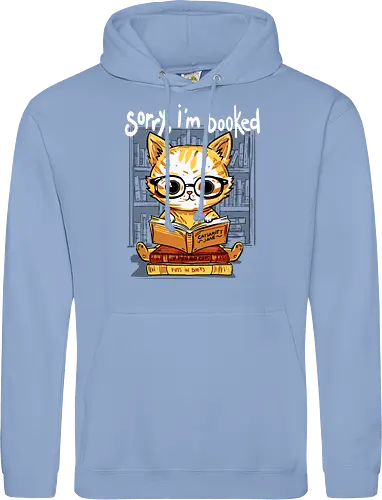 Sorry,I'm booked - cat, katze, book, buch - Standard Hoodie