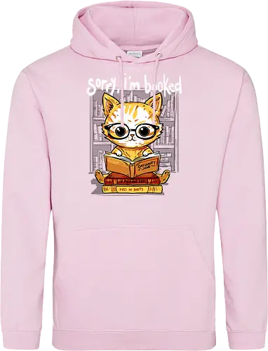 Sorry,I'm booked - cat, katze, book, buch - Standard Hoodie