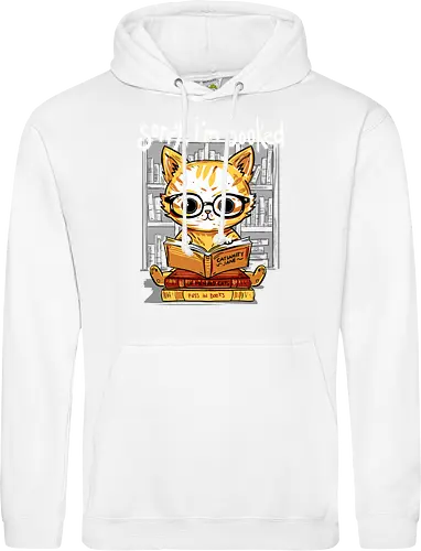 Sorry,I'm booked - cat, katze, book, buch - Standard Hoodie