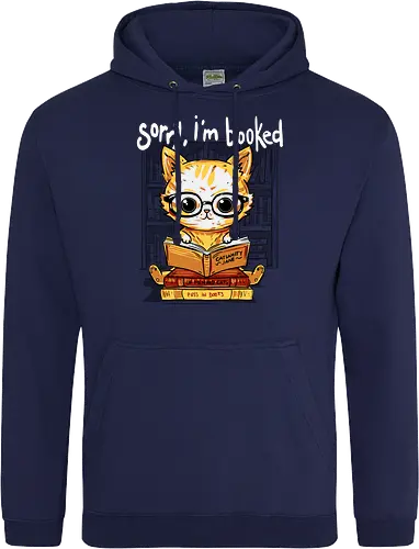 Sorry,I'm booked - cat, katze, book, buch - Standard Hoodie