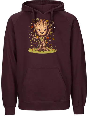 I am spring - spring, tree, comic - Fairtrade Hoodie