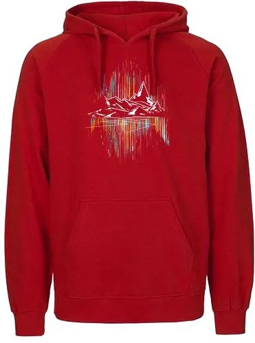 Borlis road - aurora, mountain - Fairtrade Hoodie